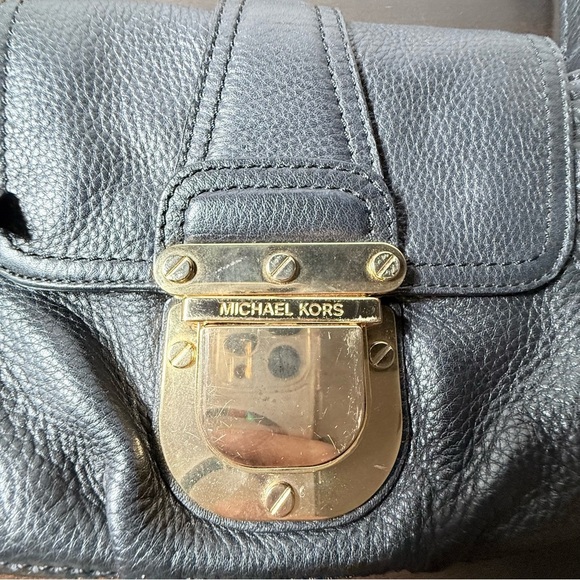 Michael Kors Black Crossbody Bag with Gold Hardware - Picture 7 of 8